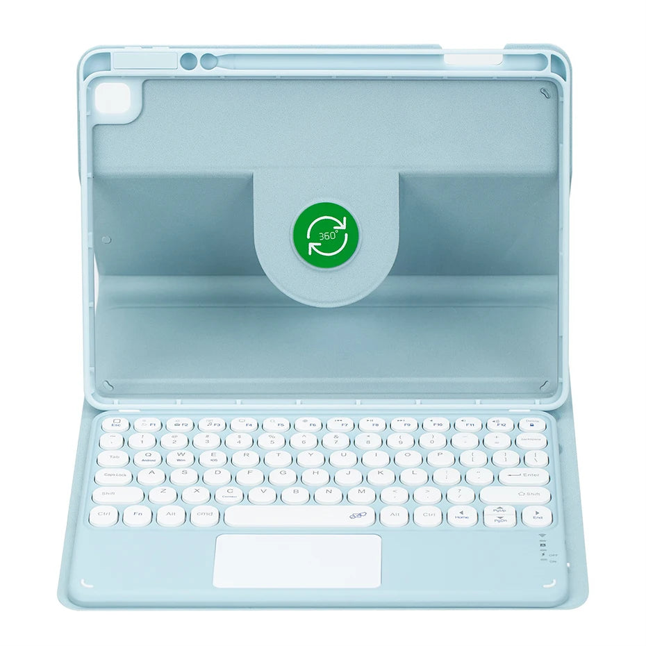 360° Rotating Keyboard Case for iPad with Magnetic Stand