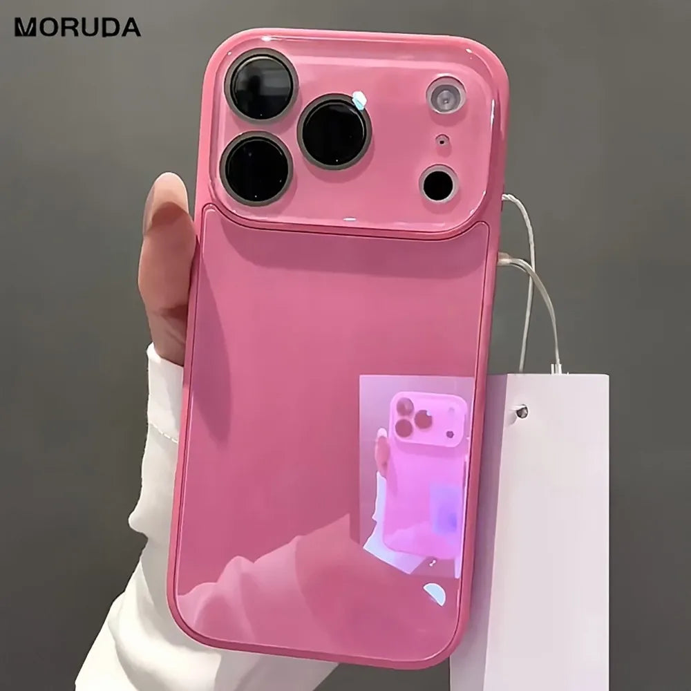 Slim Shockproof Hard Case for iPhone with Tempered Glass Lens Protector