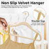 Kids' Velvet Non-Slip Slim Hangers with 360° Swivel Hooks (10-Pack)