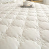 Quilted Solid Color Bed Skirt with Pleated Ruffle