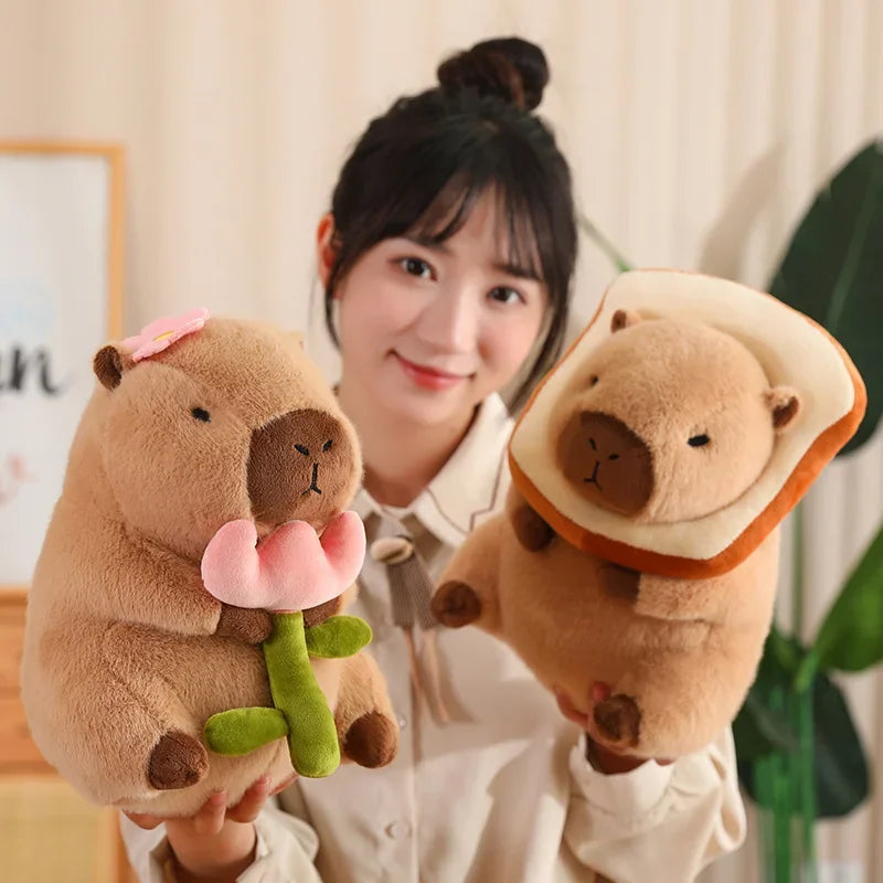 Cute Turtle Backpack Capybara Plush Toy Set