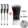 Smooth 0.5mm Gel Pen Set with Refills (Black, Blue, Red)