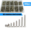 A plastic tray filled with 360 pieces of M3 stainless steel self-tapping screws and various sizes of individual screws.