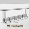 Over-the-Door 6-Hook Organizer Rack