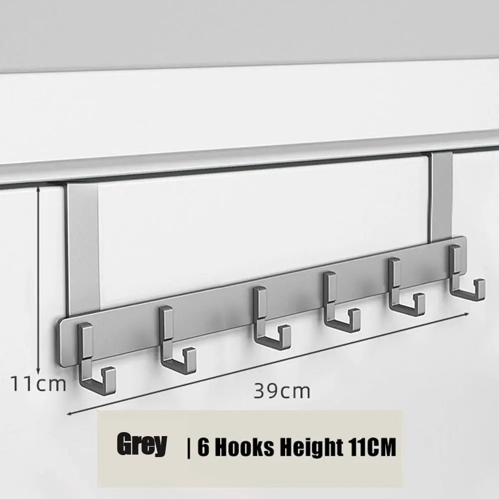 Over-the-Door 6-Hook Organizer Rack