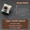 Brown Tactile Switch mechanical keyboard switch with a brown stem and detailed force curve diagram