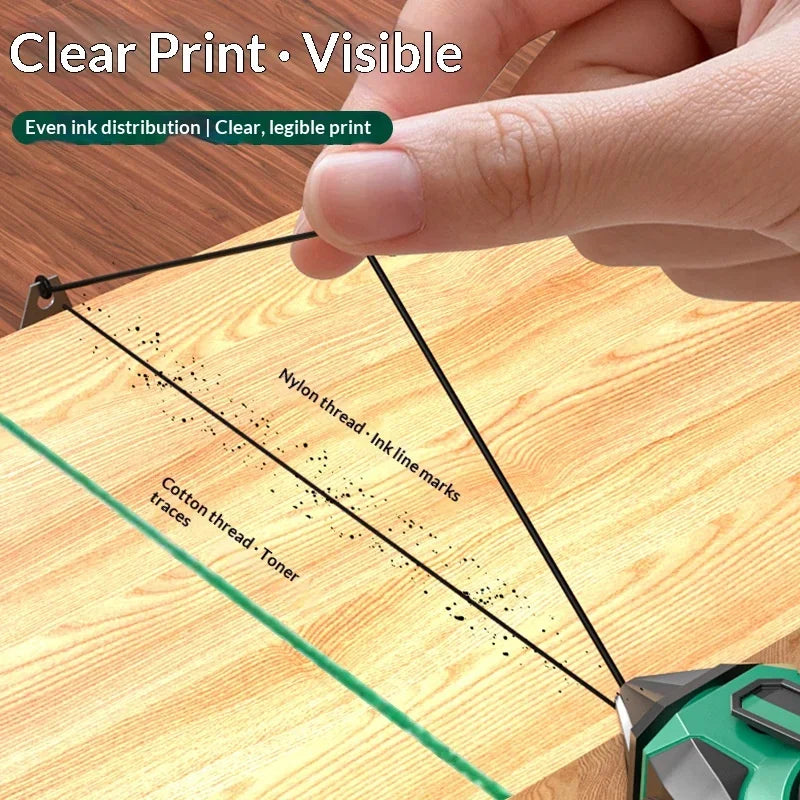 Chalk Line Reel with Quick Retraction for Precise Marking