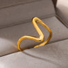 Waterproof Stainless Steel Ring with 18k Gold Plating