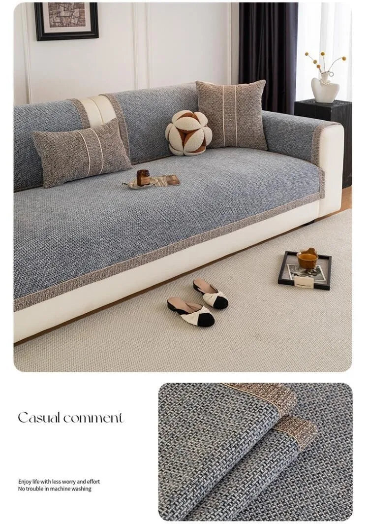 Chenille Non-Slip Sofa Cover for Pets and Everyday Comfort
