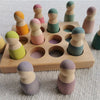 Rainbow Stacking Blocks & Peg Dolls Set – Natural Wooden Toy