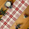 Classic Checkered Table Runner – Rustic Linen Farmhouse Decor