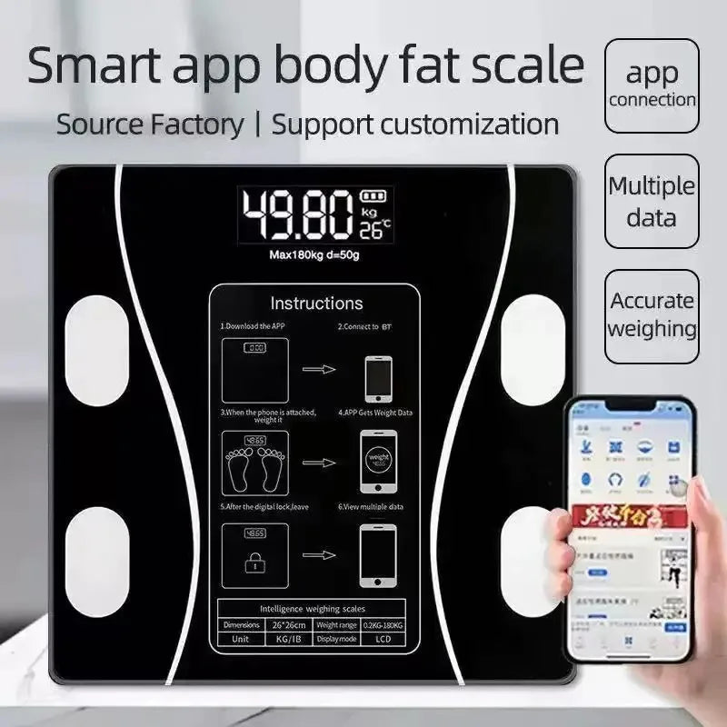 Smart Body Composition Scale with Bluetooth App
