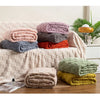 Lilac Checkered Fleece Throw Blanket – Soft & Cozy