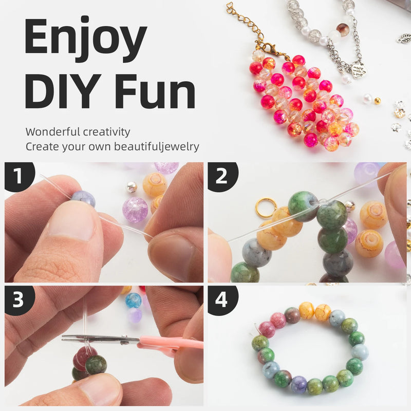 28-Color Glass Bead Jewelry Making Kit