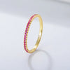 Colorful CZ Stackable Ring with 14k Gold Plating