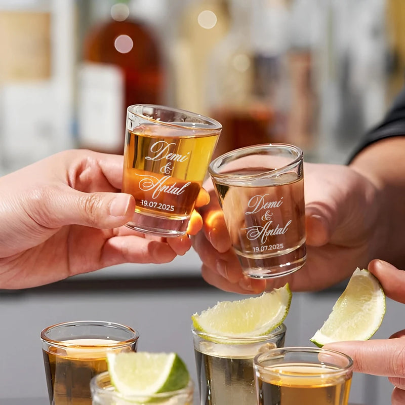Personalized 45ml Wedding Shot Glasses