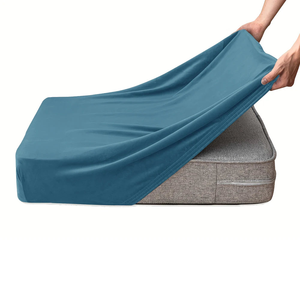 Stretchy Velvet Sofa Cushion Covers – Anti-Slip & Machine Washable