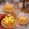 Tulpen-LED-Nachtlicht mit Glaskuppel