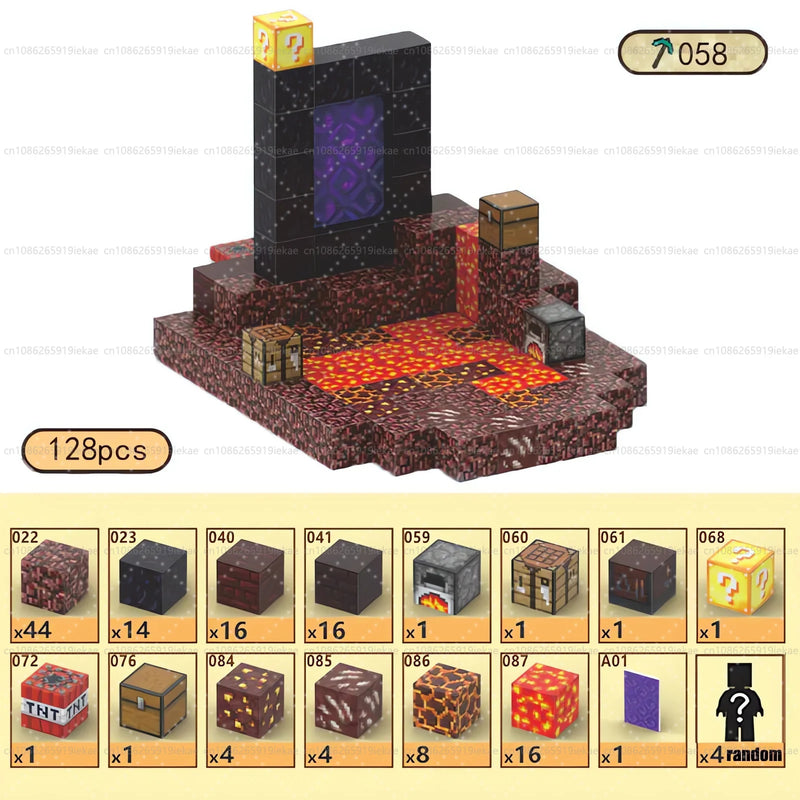 Magnetic Building Blocks Mine World Cube Set