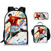 Soccer Star Backpack Set for Kids with Lunch Bag & Pencil Case