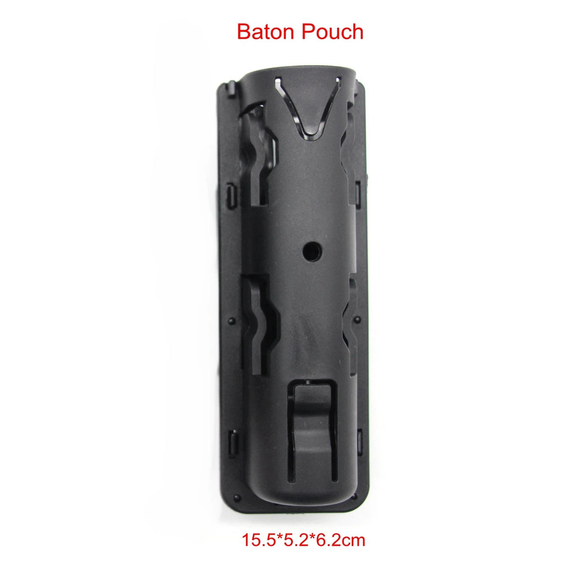 Black Baton Pouch with a tactical design and dimensions of 15.5x5.2x6.2 cm