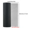 Black flexible plastic wire mesh with 5mm holes, measuring 300cm long and 40cm wide.