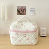 Bow Print Makeup Bag with Large Capacity