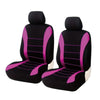 Black memory foam seat cushion with magenta stitching and accents for vehicles