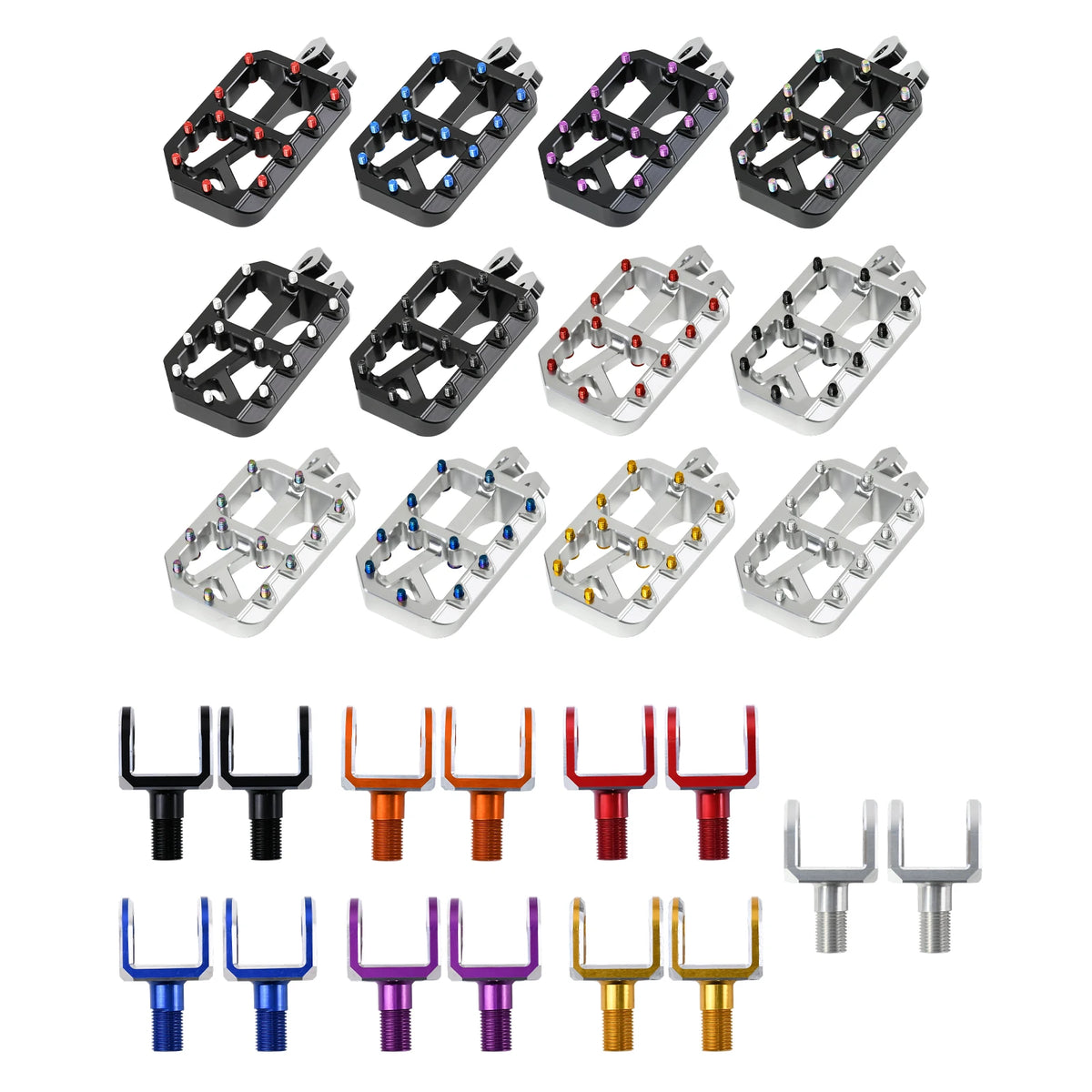 Durable Aluminum Footpegs with Pedal Bracket for Electric Dirt Bikes