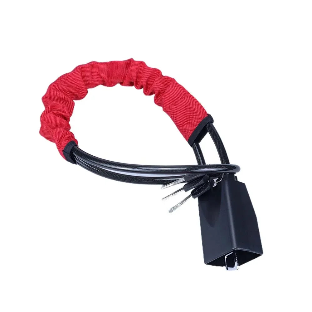 Heavy-Duty Steering Wheel Lock with Seat Belt Anchor