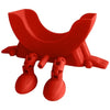 Red 3D sponge holder with a hanging design for kitchen sink