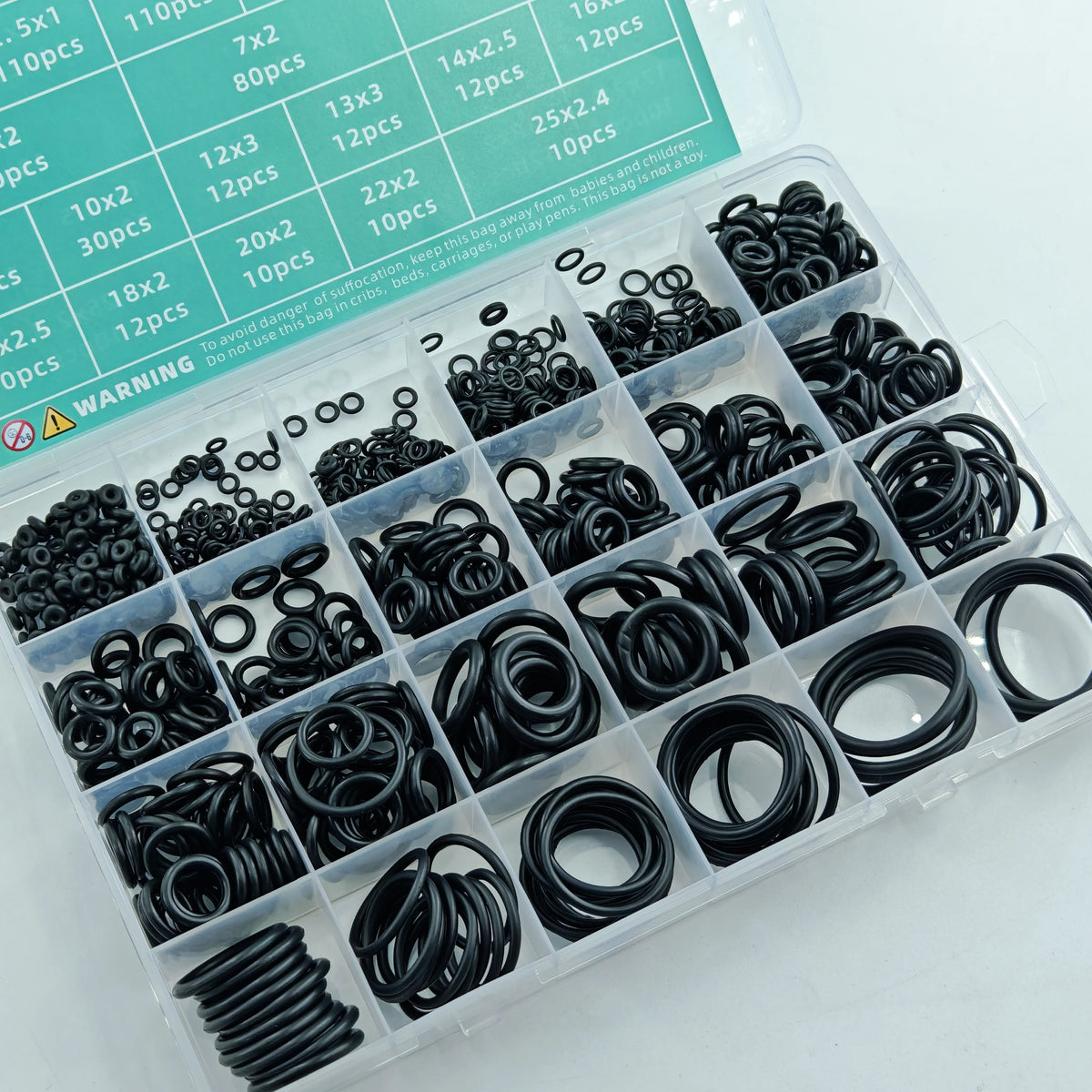 Nitrile O-Ring Repair Kit – 1020-Piece Assorted Sealing Ring Set