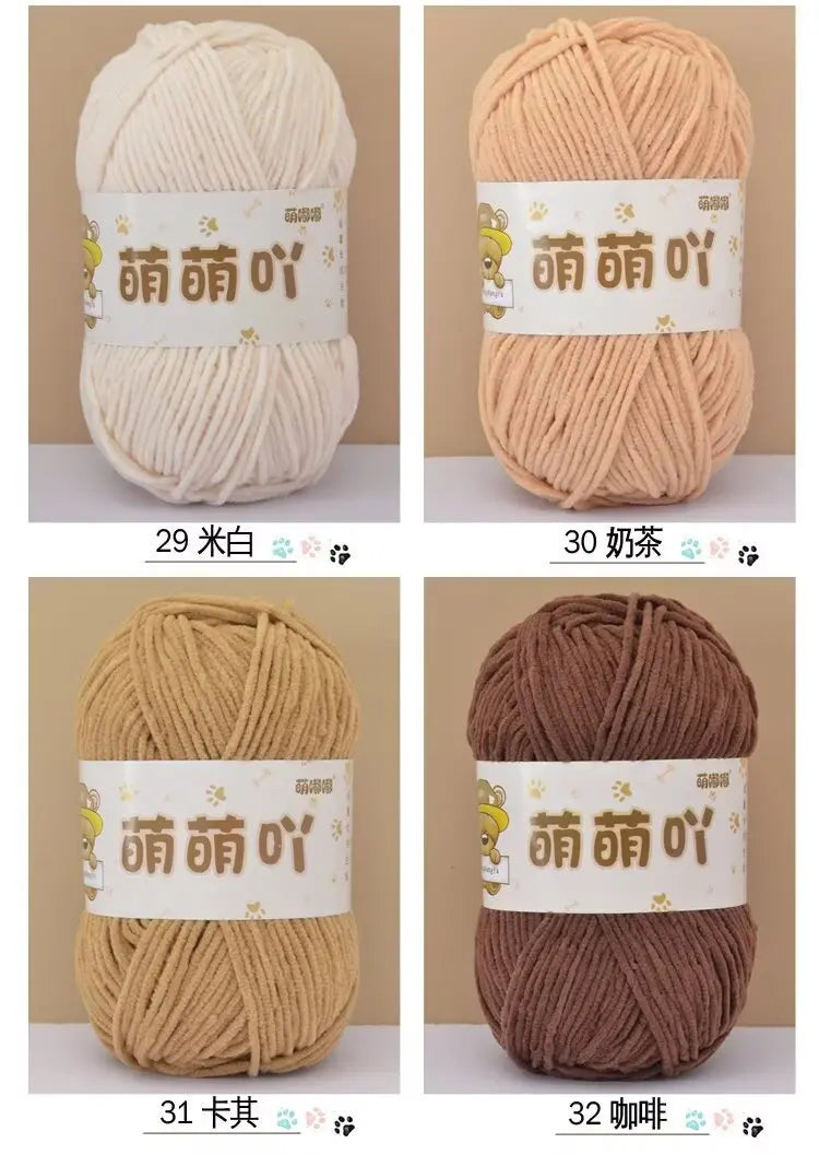Soft Chenille Yarn for Crocheting and Knitting