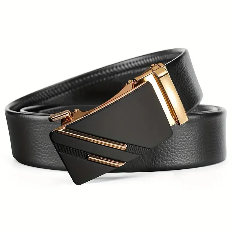 Men's Automatic Buckle Leather Belt