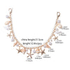 Cherry Blossom Bow Enamel Bag Chain with Heart Charms