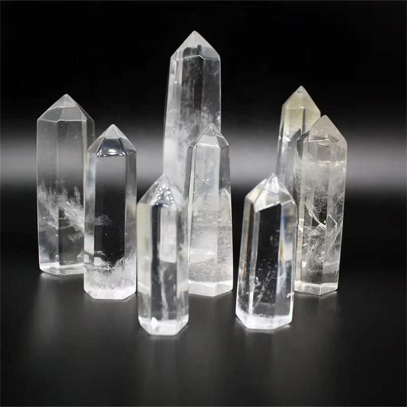 Natural Clear Quartz Crystal Tower
