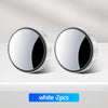 Two white 360 degree rotatable suction cup blind spot mirrors for car