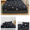 Non-Slip Fitted Sheet with Elastic Edges – Geometric Print, Soft Cotton Feel