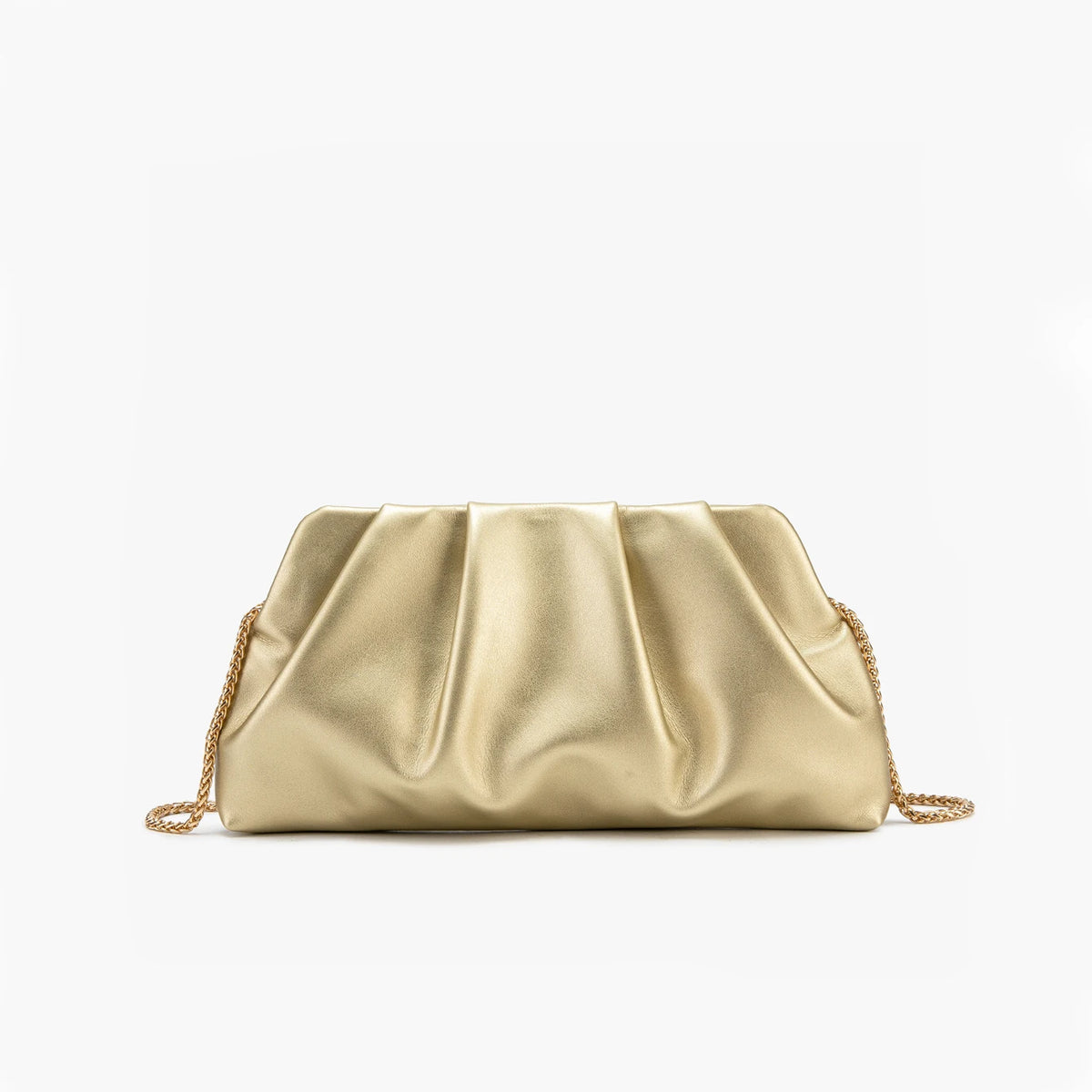Elegant Chain Shoulder Bag with Crystal Accents