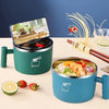 Portable Stainless Steel Noodle Bowl with Draining Lid