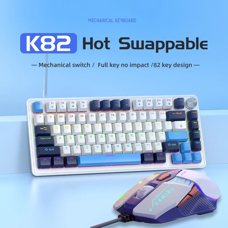 75% Wired Mechanical Keyboard with Media Knob