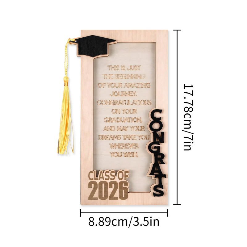 Wooden Graduation Cap Money Box – Class of 2026 Keepsake