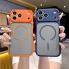 Frosted Clear Magnetic Case for iPhone with Non-Slip Bumper