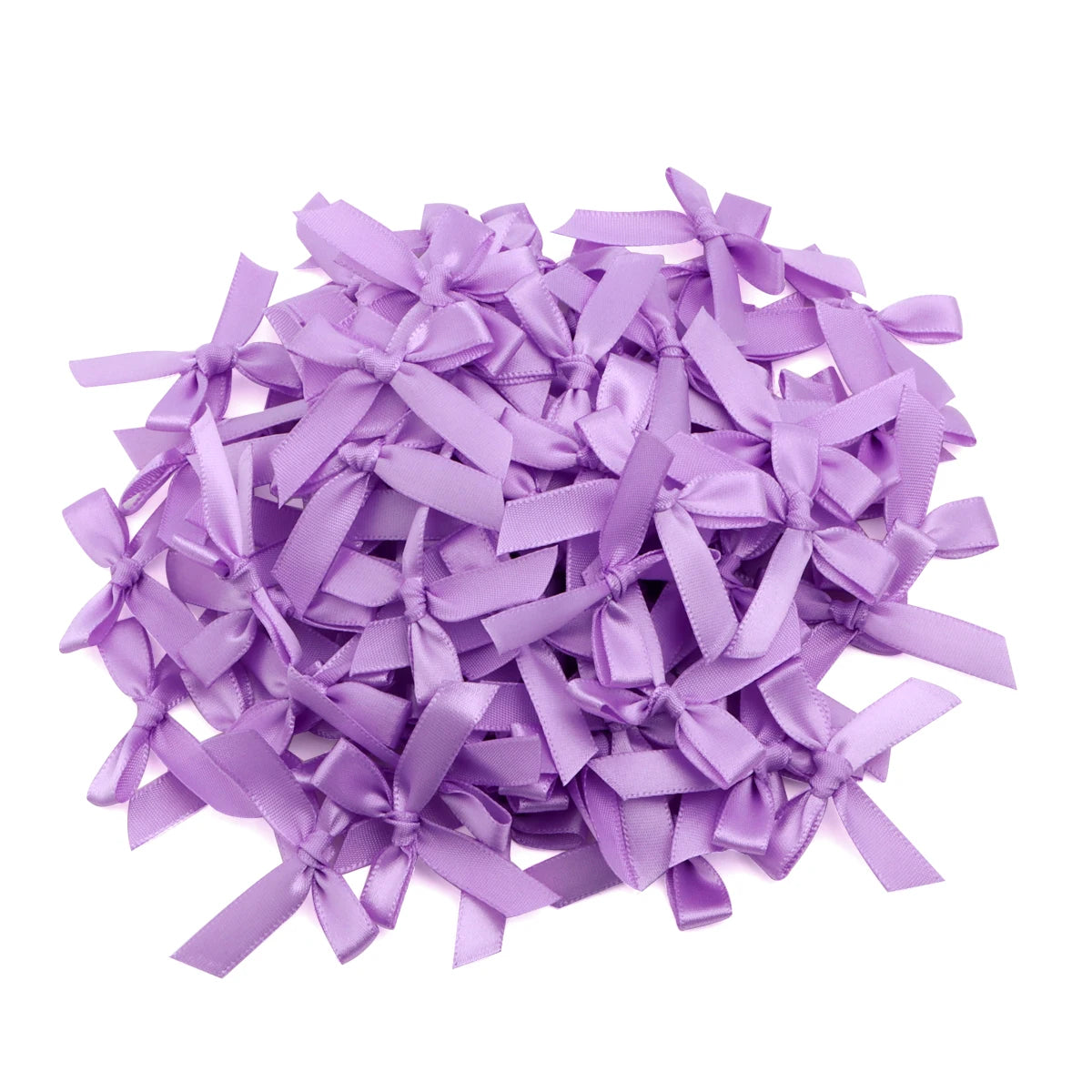 Satin Ribbon Bows for Crafts and DIY Projects (50-Pack)