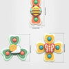 A set of insect-themed suction cup bath toys featuring yellow and orange shapes with green accents.
