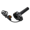 Black electric bike throttle grip for Sur-Ron X/S with attached wiring and mounting hardware