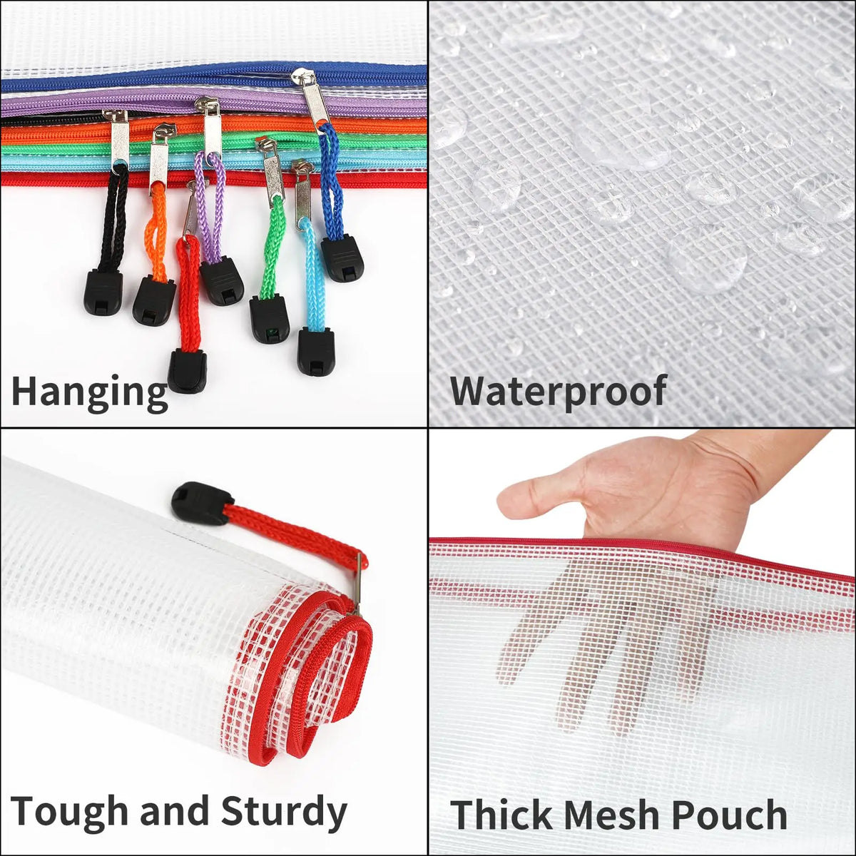 Clear Waterproof Zipper Document Organizer