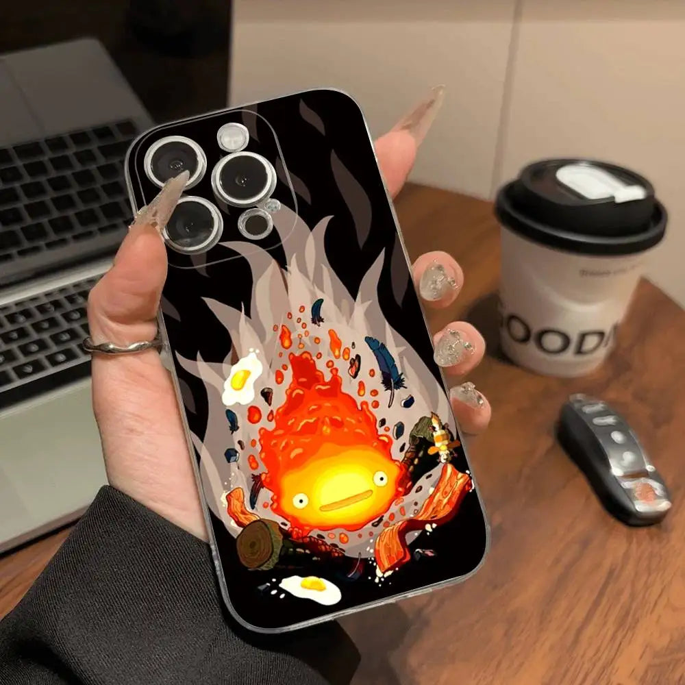 Howl's Moving Castle TPU Phone Case with Shockproof Clear Back