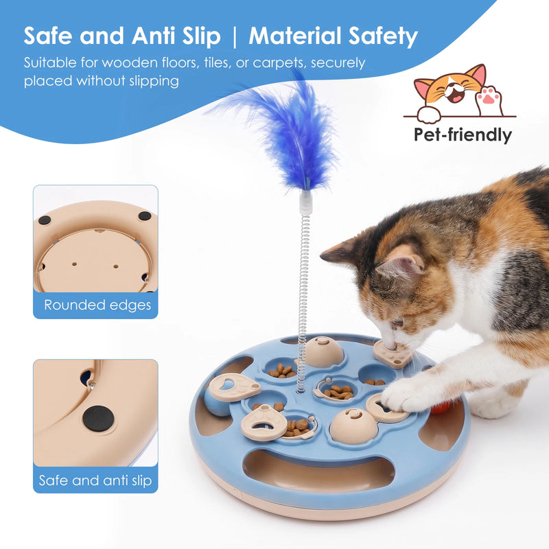 Juguete Interactivo con Rompecabezas y Comedero Lento para Gatos