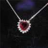Red Heart Cubic Zirconia Jewelry Set